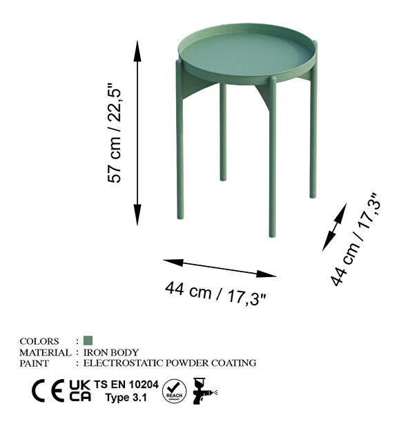  Konferenční stolek Museli 5 (zelená)