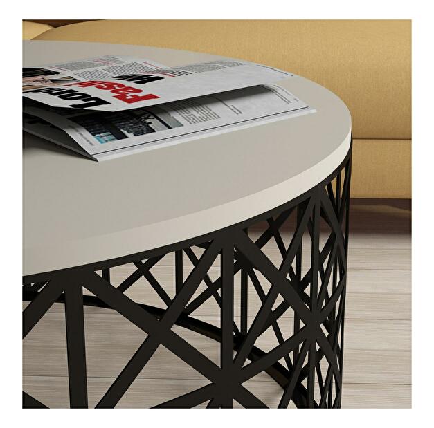  Konferenční stolek Vutada (krémová + černá)