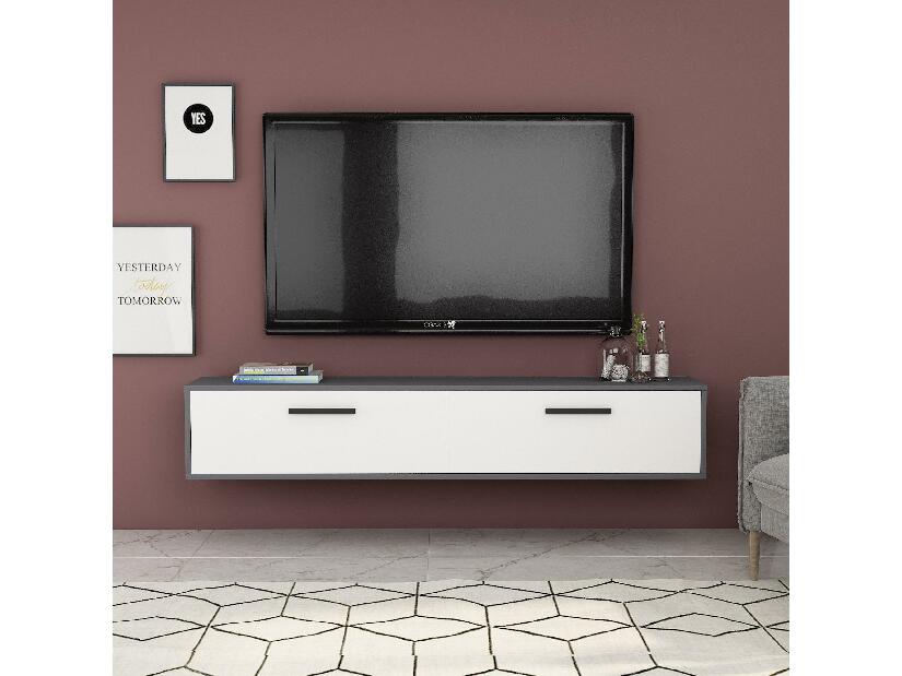  TV stolek/skříňka Vupaki (antracit + bílá)