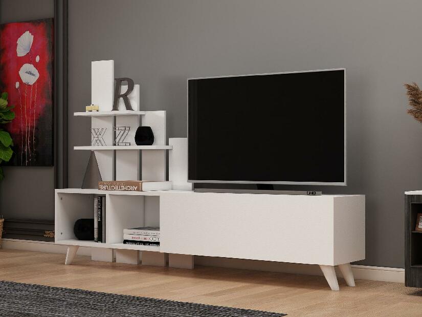  TV stolek/skříňka Kobada (bílá)