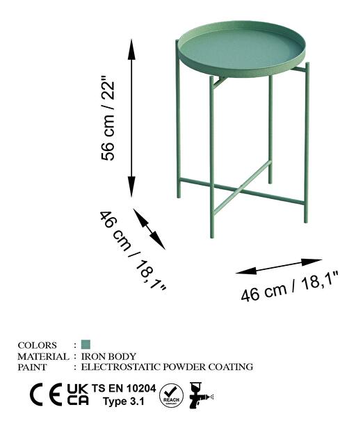  Konferenční stolek Museli 4 (zelená)