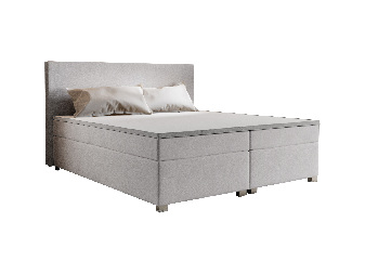 Manželská postel Boxspring 160 cm Simon Comfort (béžová) (s matrací, bez úložného prostoru)