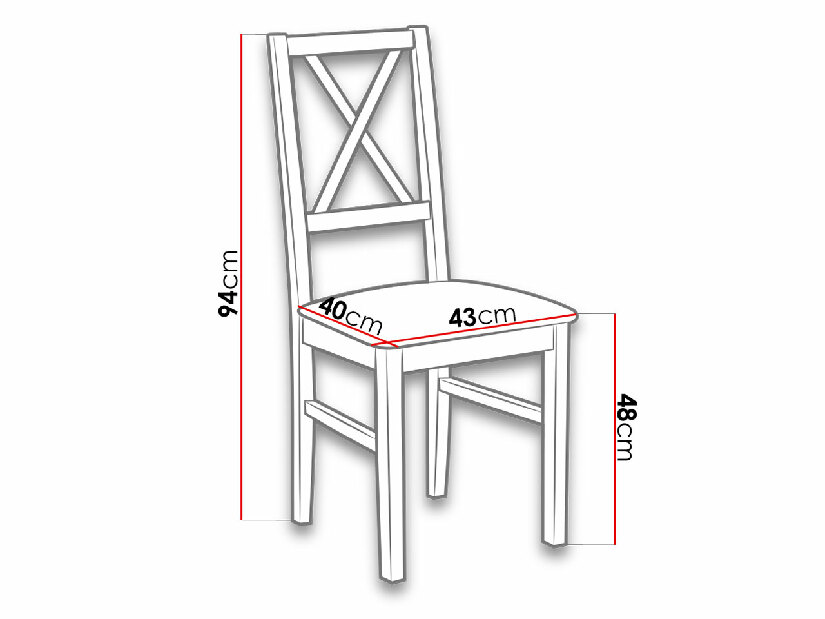 Set 2 ks. jídelních židlí Zefir X (dub sonoma + béžová) *výprodej