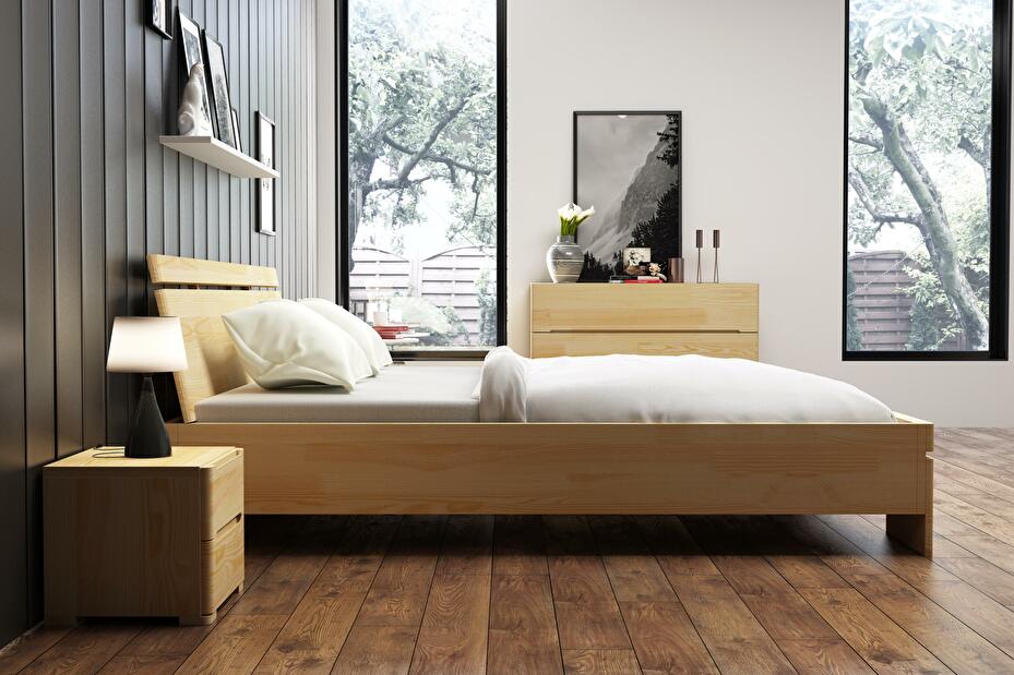 Manželská postel 160 cm Naturlig Bavergen Maxi Long (borovice) (s roštem)