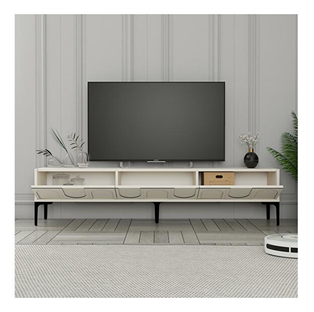  TV stolek/skříňka Bipemu 3 (krémová + černá)
