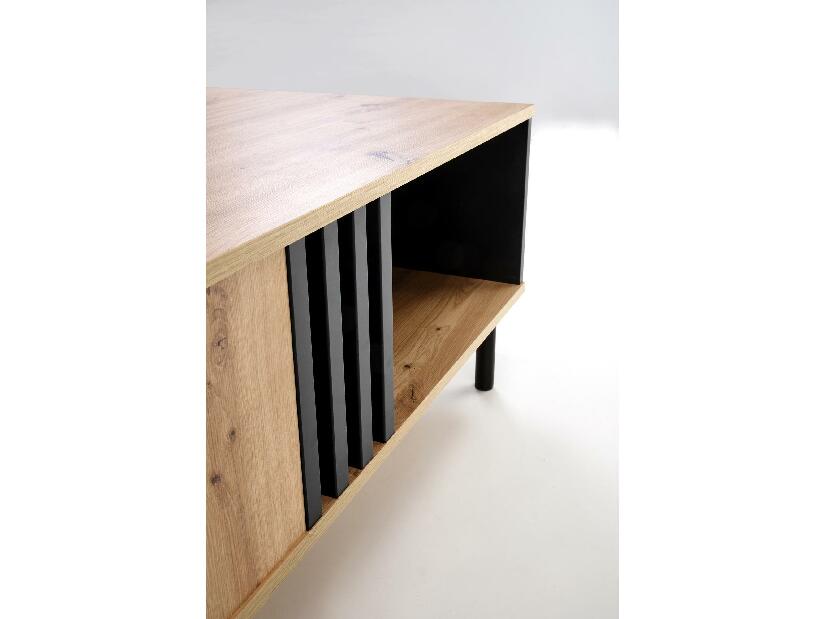 Konferenční stolek Solange (dub artisan + černá)