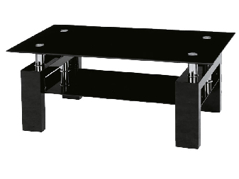 Konferenční stolek Lilla (sklo + černá) *výprodej