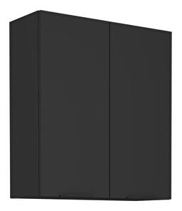 Horní kuchyňská skříňka Sobera 80 G 90 2F (černá)