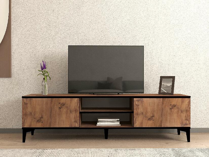  TV stolek/skříňka Sumapi (borovice atlantická + černá)