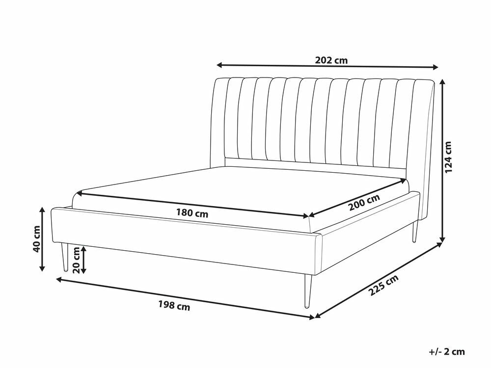 Manželská postel 180 cm Marvik (béžová)