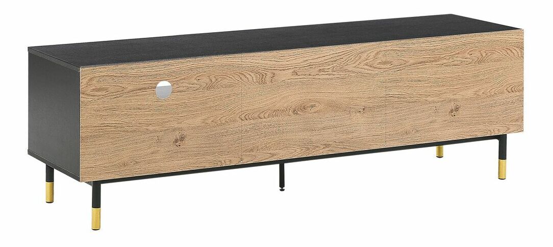 TV stolek/skříňka ALABI (světlé dřevo + černá)