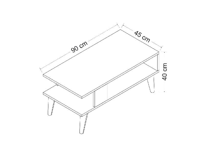  Konferenční stolek Debede (černá + bílá)