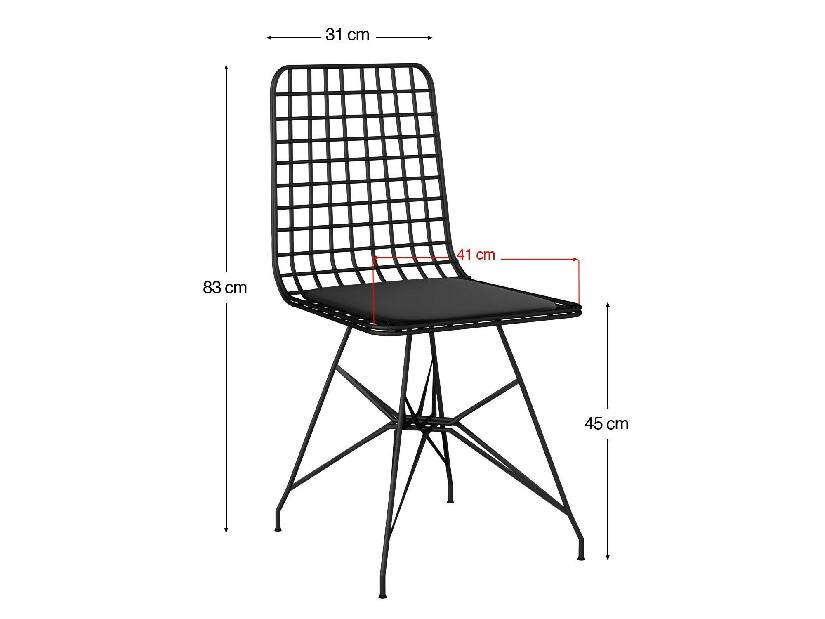  Set 2ks. jídelních židlí Pukobo 1 (černá)