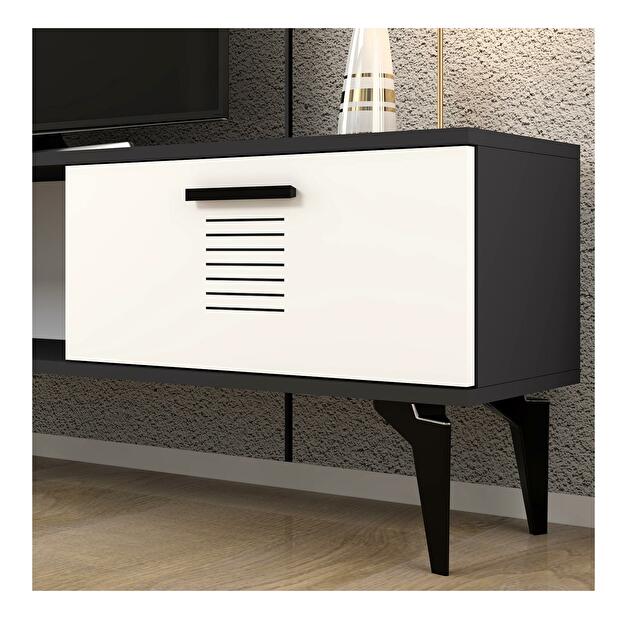 TV stolek/skříňka Vipapo 11 (antracit + bílá)