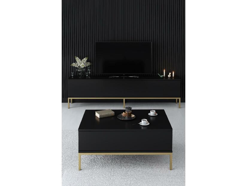  TV stolek/skříňka Vibubi 2 (černá + zlatá)
