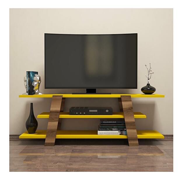  TV stolek Bopubi 2 (ořech + žlutá)