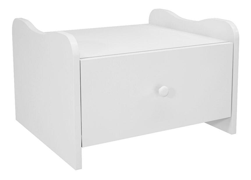 Jednolůžková postel 80 cm Bikavi 1 (bílá) (s roštem)