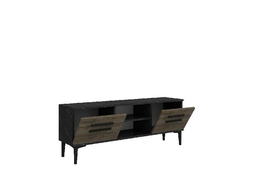  TV stolek/skříňka Vapove (ořech + černá)