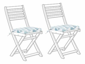 Set 2 ks. polštářů pro zahradní židle FICI (modrá)