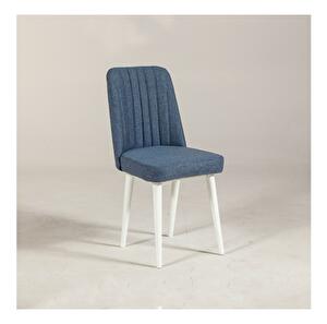  Jídelní židle Nidupo 4 (bílá + tmavě modrá)