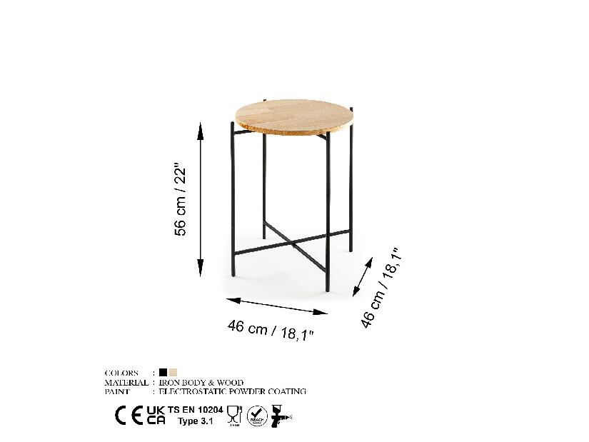  Konferenční stolek Museli 6 (černá + přírodní)