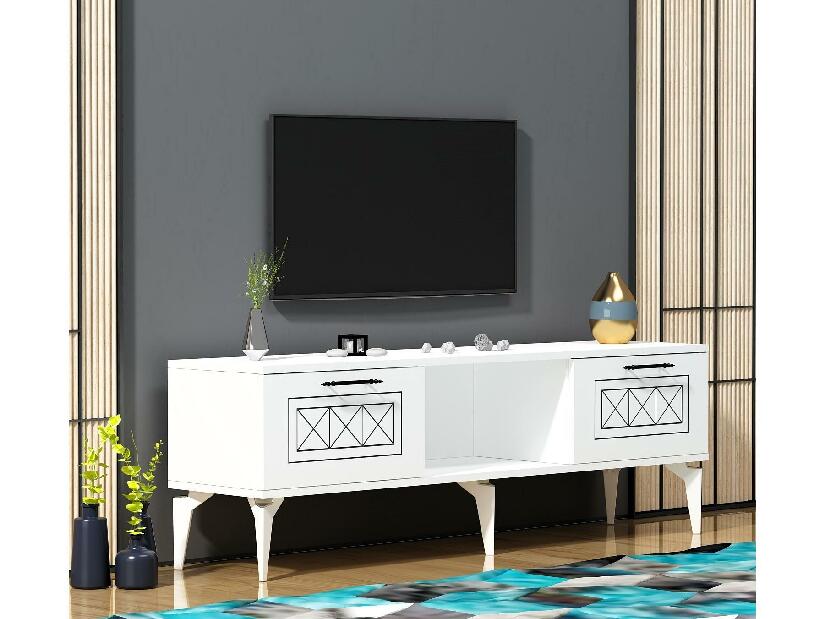  TV stolek/skříňka Lademe 2 (bílá)