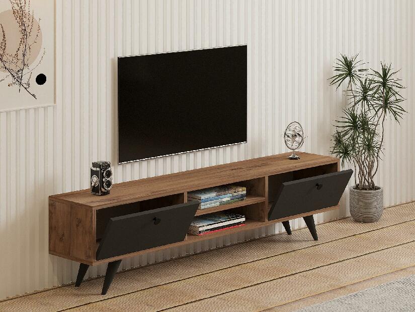  TV stolek/skříňka Tebuvi (borovice atlantická + antracit)