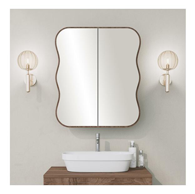 Koupelnová skříňka Kasusu (ořech) (se zrcadlem)