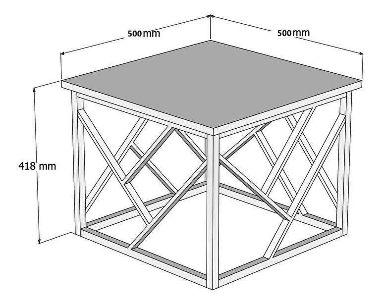  Konferenční stolek Deteti (dub safírový + černá)