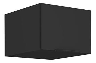 Horní kuchyňská skříňka Sobera 50 NAGU 36 1F (černá)