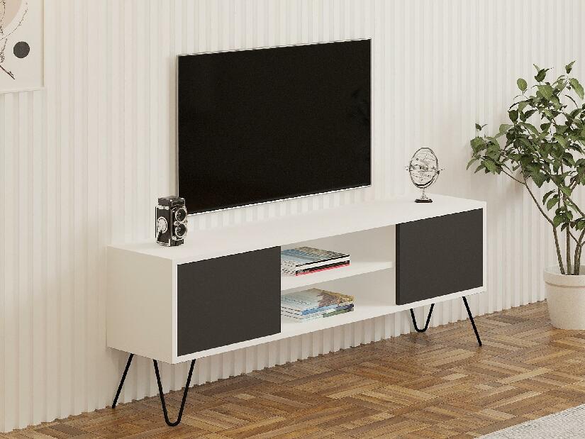 TV stolek/skříňka Sosiki (bílá + antracit)