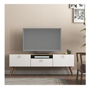 TV stolík/skříňka Pisoda 2 (ořech + bílá + antracit)