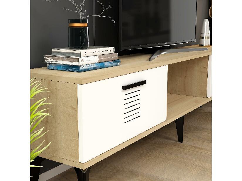 TV stolek/skříňka Vipapo 11 (dub safírový + bílá)