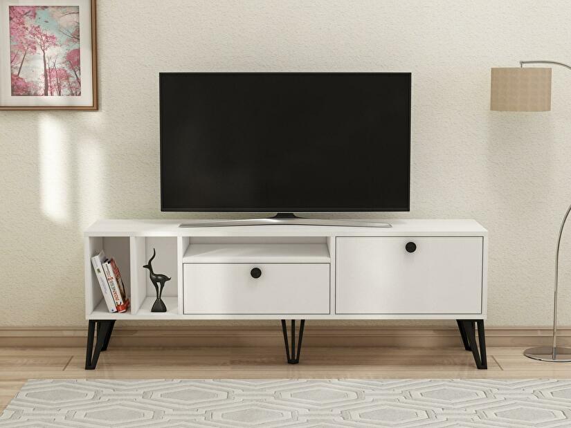  TV stolek/skříňka Dubeki 2 (bílá)