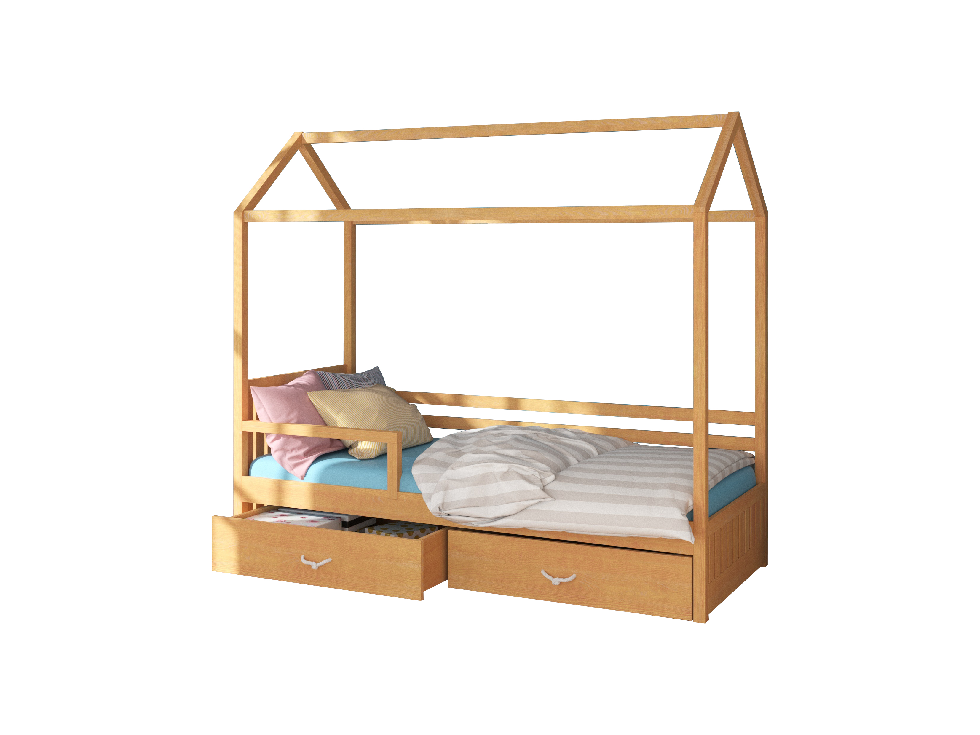 Dětská postel 180x80 cm Rosie II (s roštem) (buk)