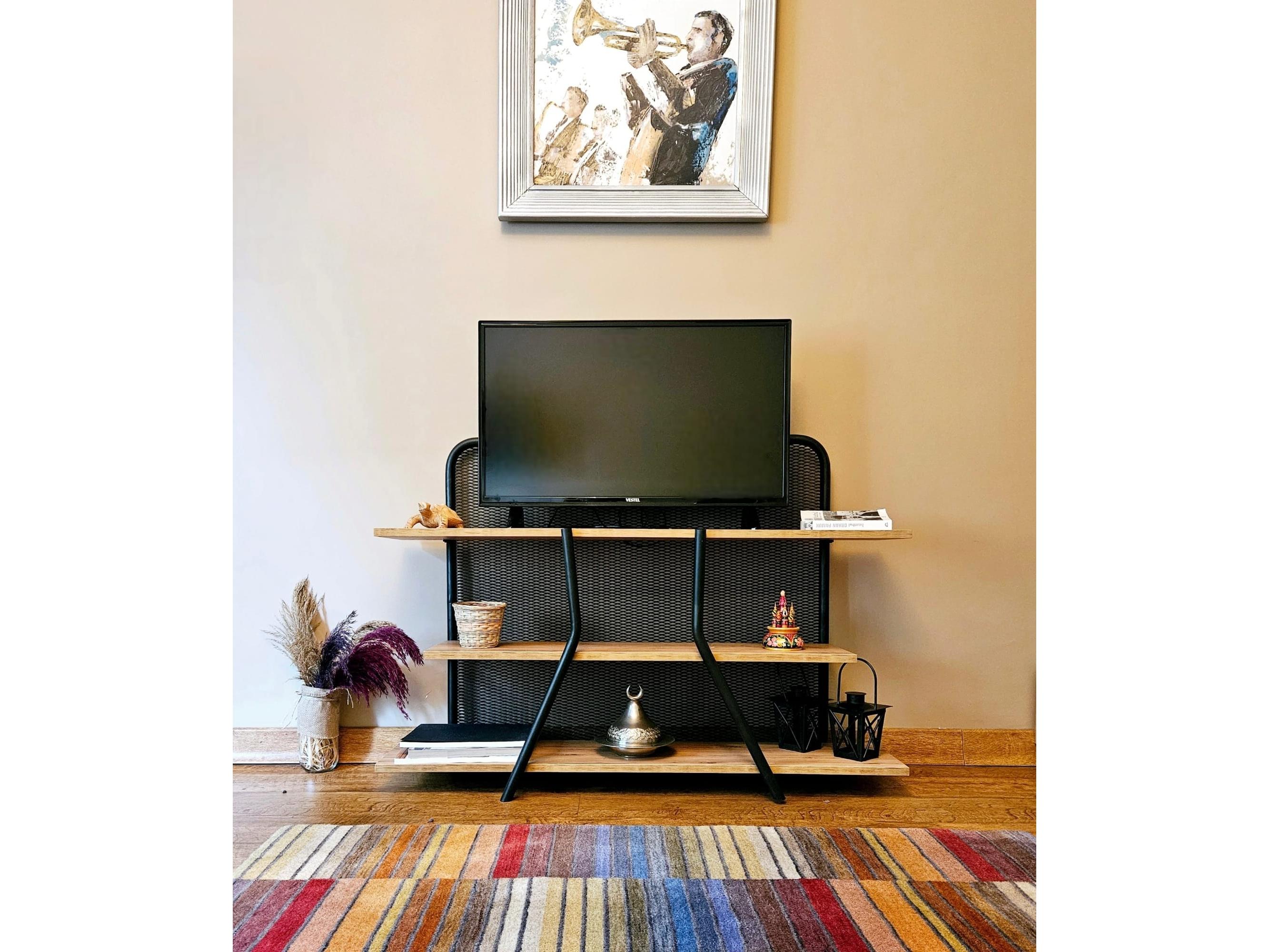  TV stolek/skříňka Nosoma (černá + borovice atlantická)