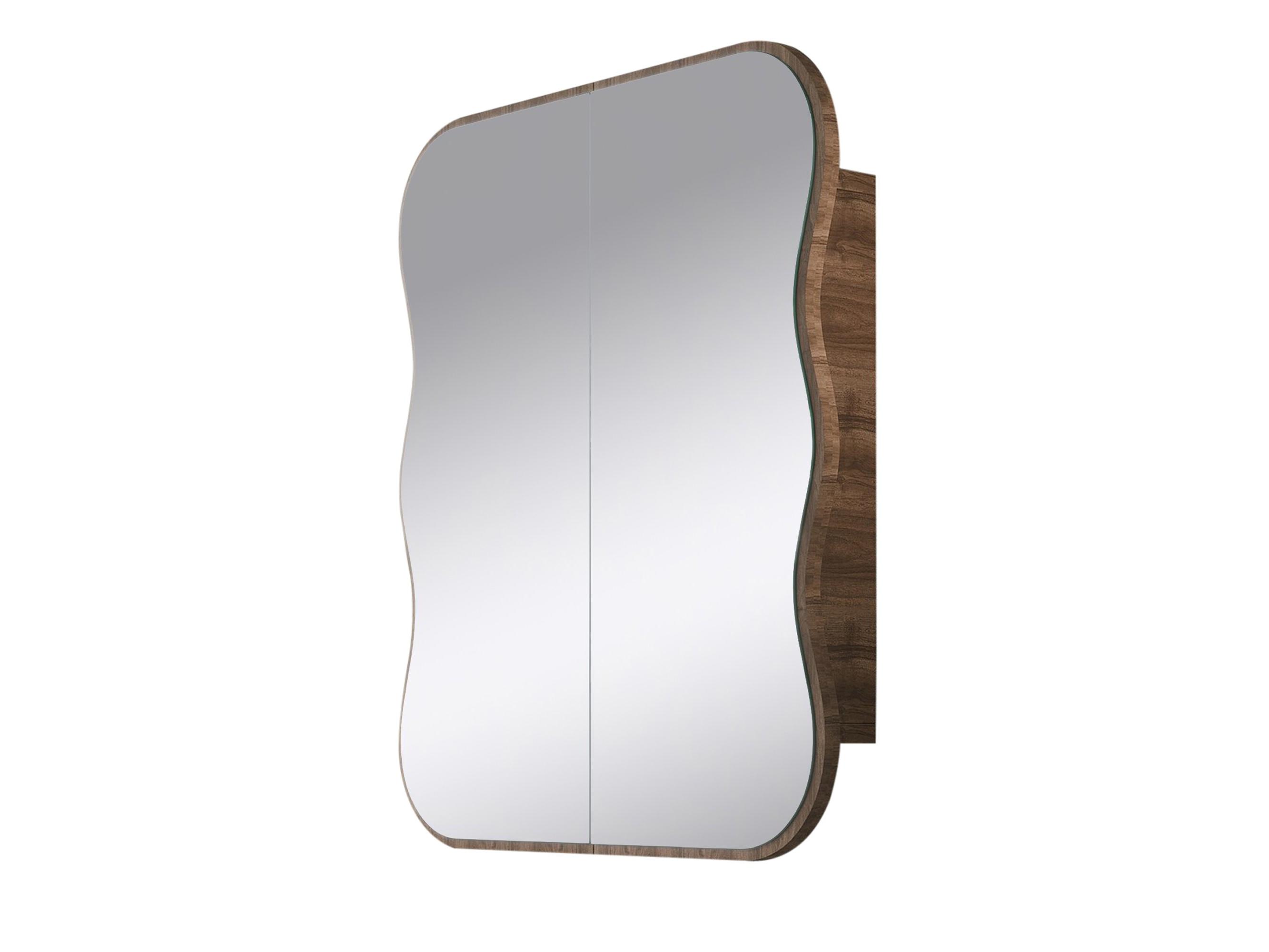 Koupelnová skříňka Kasusu (ořech) (se zrcadlem)