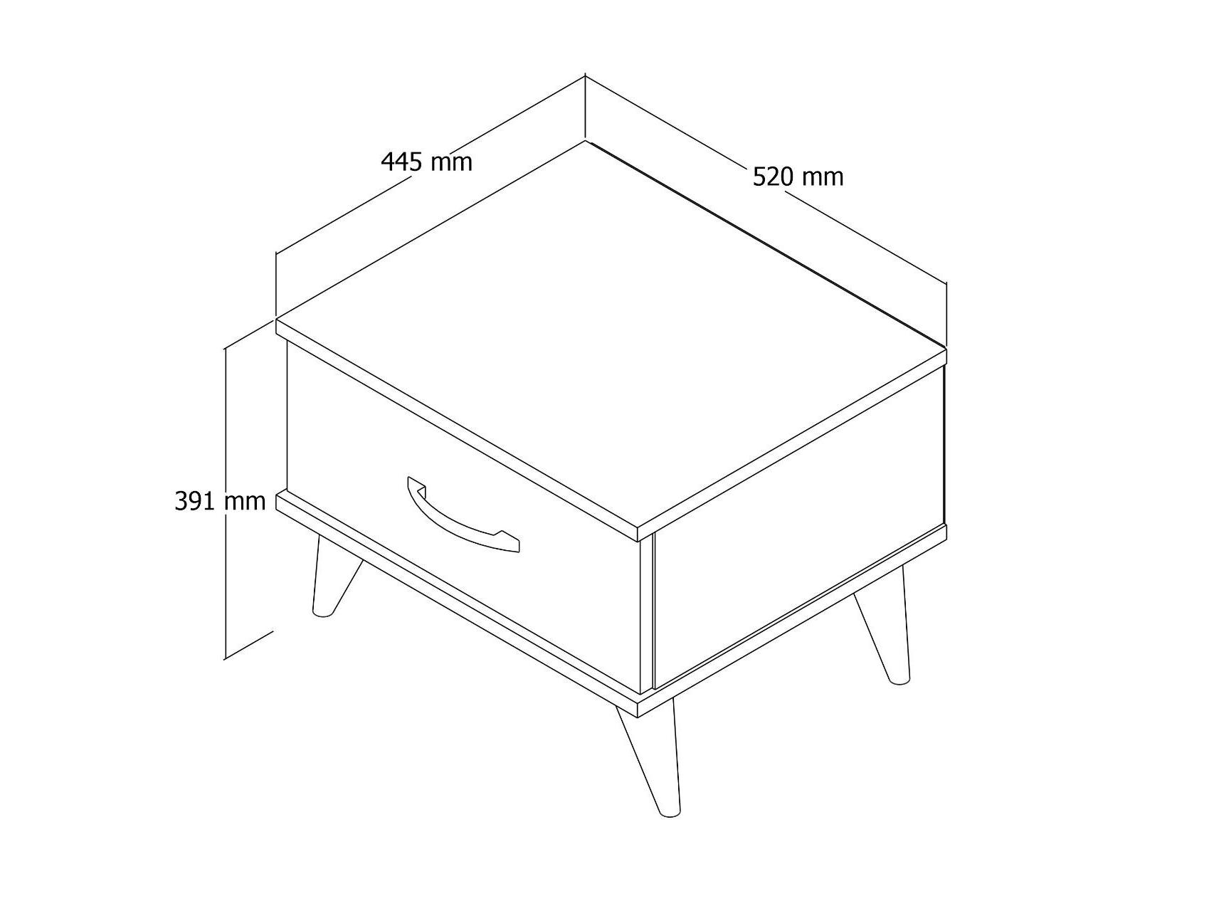 Noční stolek Kedapi 1 (bílá)