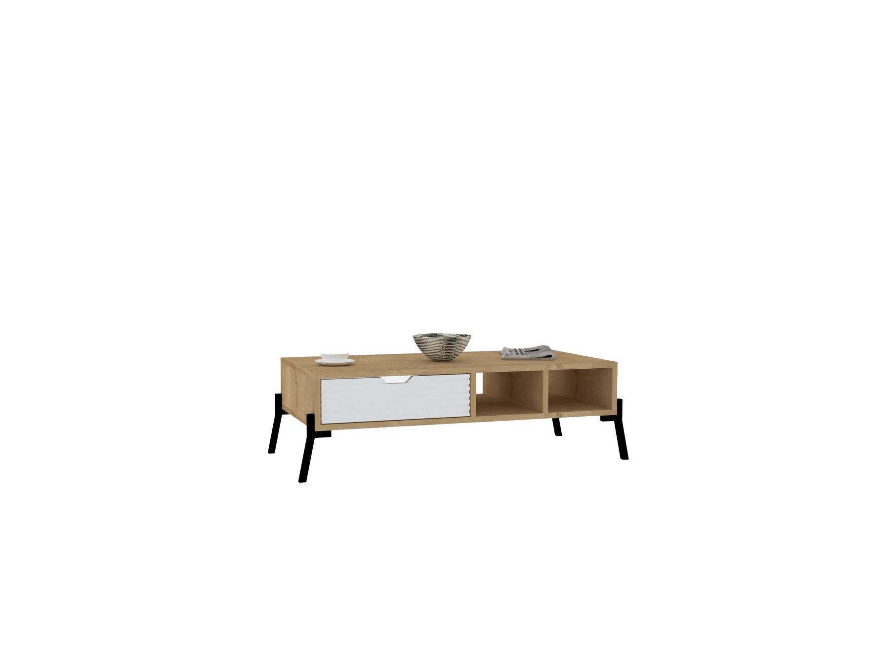  Konferenční stolek Taniva (dub safírový + bílá)
