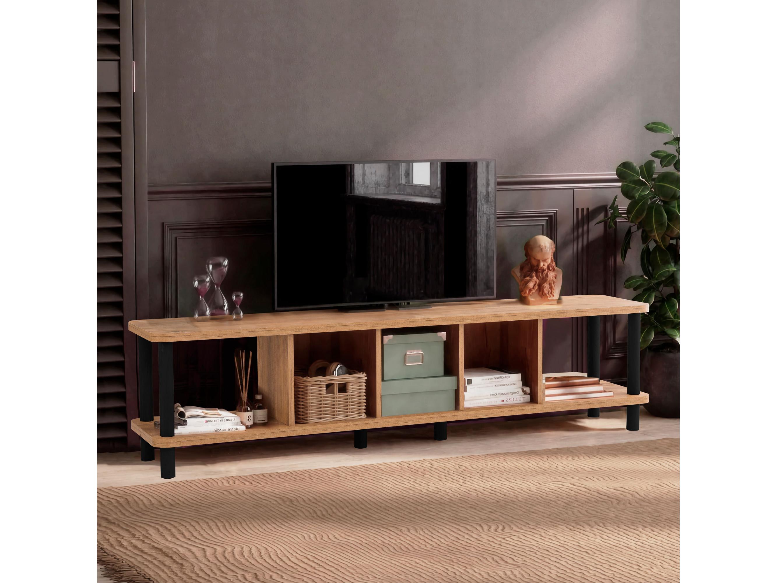 TV stolek/skříňka Neovision (černá + atlantická borovice)