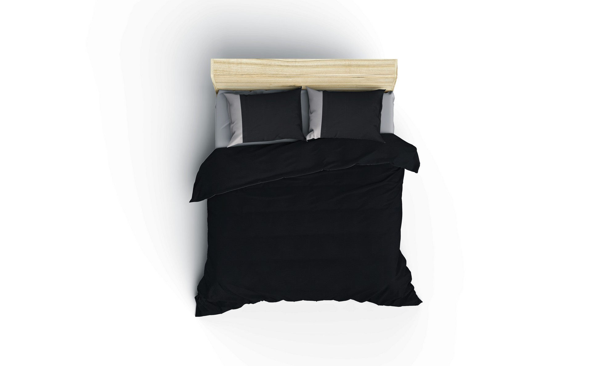 Ložní prádlo 200 x 220 cm Plaines (černá + šedá)