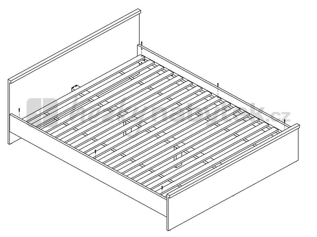Manželská postel 160 cm BRW July LOZ/160
