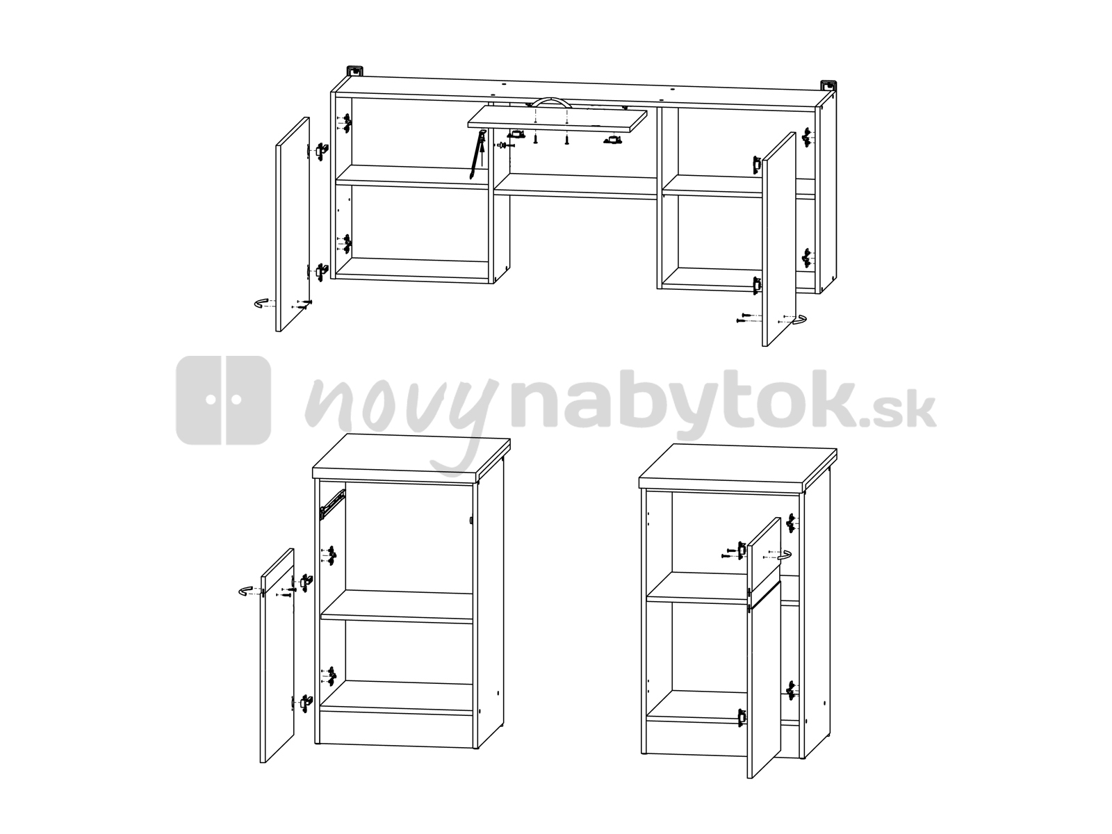 Sada kuchyňských skříněk BRW Junona line DG4D1S1K/150 (Wenge + Dub sonoma)