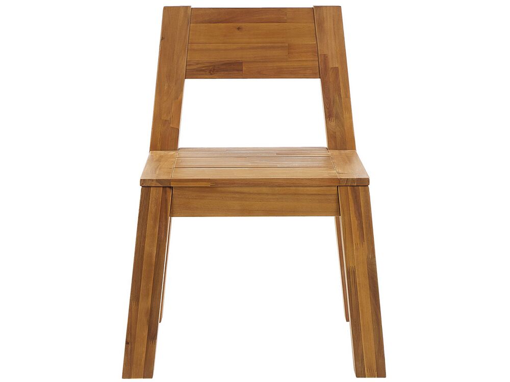 Set 2 ks zahradních židlí Livza (světlé dřevo)