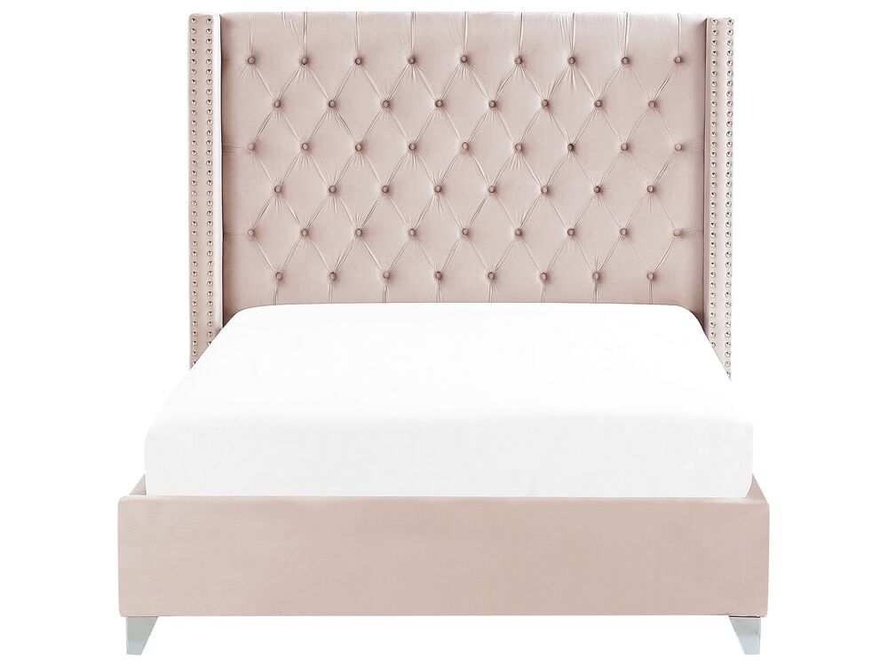 Manželská postel 140 cm Lubbka (růžová)