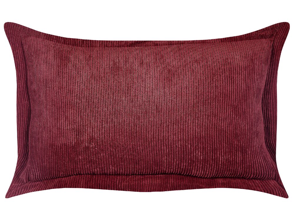 Sada 2 ozdobných polštářů 47 x 27 cm Zinny (červená)