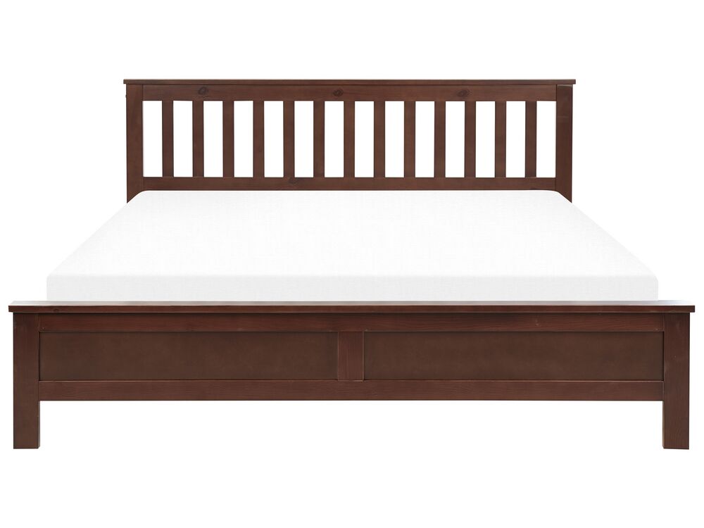 Manželská postel 180 cm Maye (tmavé dřevo)