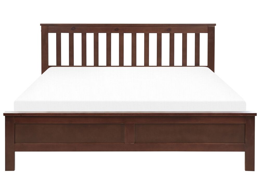 Manželská postel 160 cm Maye (tmavé dřevo)