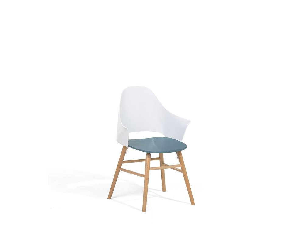 Jídelní židle Buton (bílo modrá)