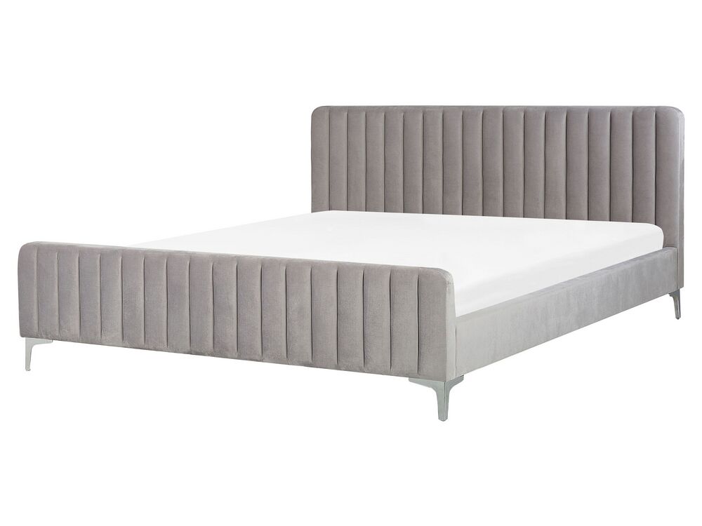 Čalouněná postel 160x200 cm Laraine (světle šedá) (s roštem)